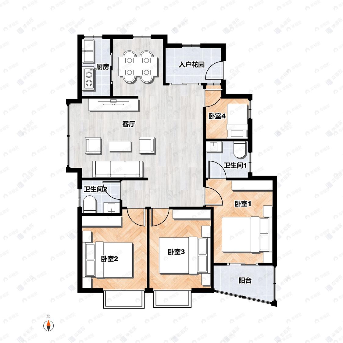 整租·博仕后家园B区